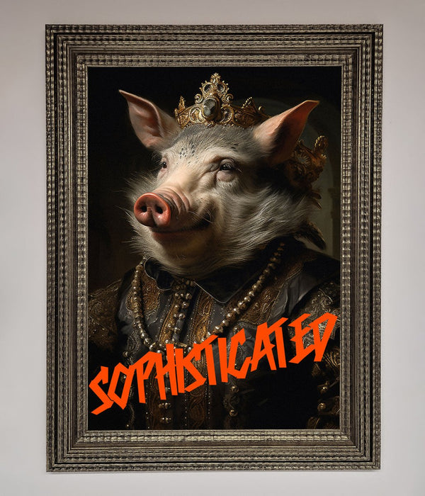 Sophisticated Pig Framed Wall Art - Hi Society