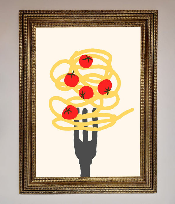 Spaghetti Folk Framed Print - Hi Society