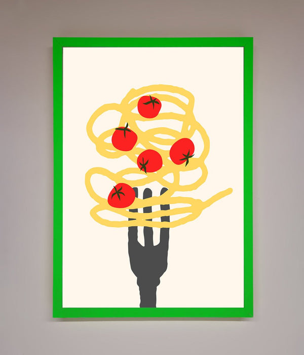 Spaghetti Folk Framed Print - Hi Society