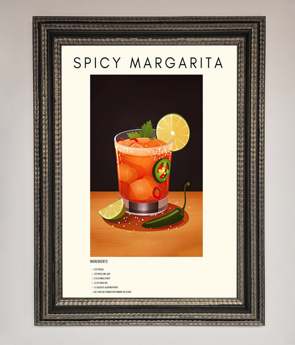 Spicy Margarita A1 Framed Poster - Hi Society