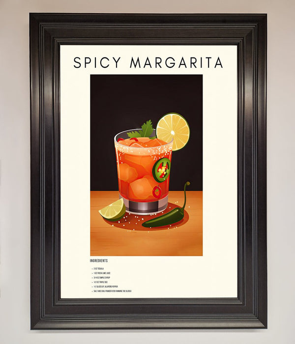Spicy Margarita A1 Framed Poster - Hi Society