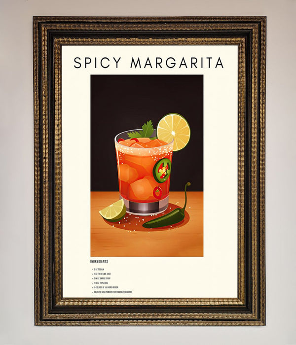 Spicy Margarita A1 Framed Poster - Hi Society