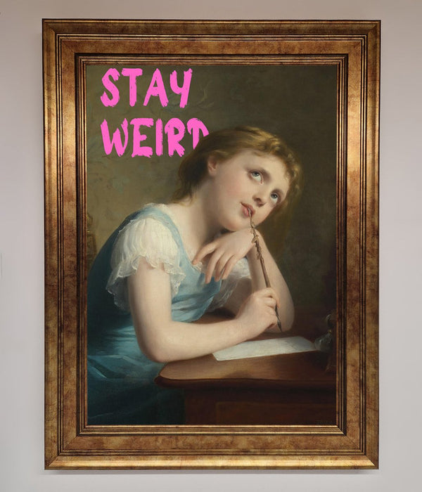 Stay Weird Framed Print - Hi Society