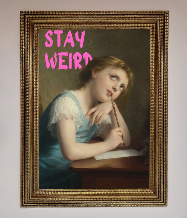 Stay Weird Framed Print - Hi Society