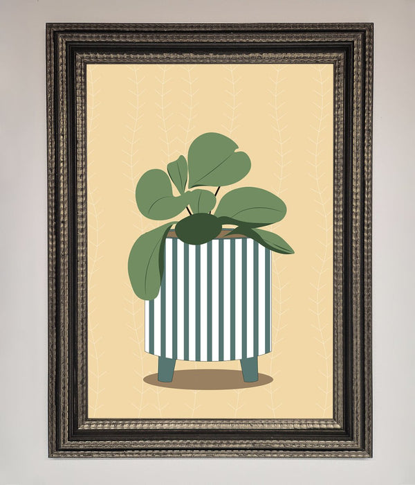 Striped Potted Plant Framed Wall Art - Hi Society