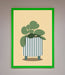 Striped Potted Plant Framed Wall Art - Hi Society