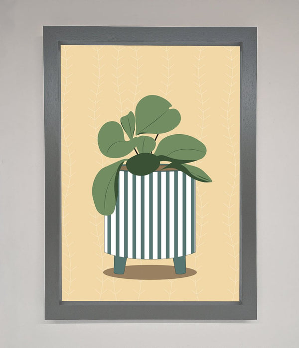 Striped Potted Plant Framed Wall Art - Hi Society