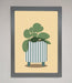 Striped Potted Plant Framed Wall Art - Hi Society