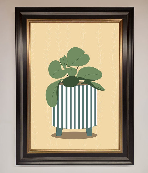 Striped Potted Plant Framed Wall Art - Hi Society
