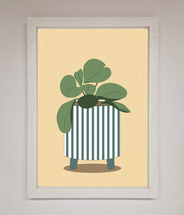 Striped Potted Plant Framed Wall Art - Hi Society