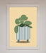 Striped Potted Plant Framed Wall Art - Hi Society