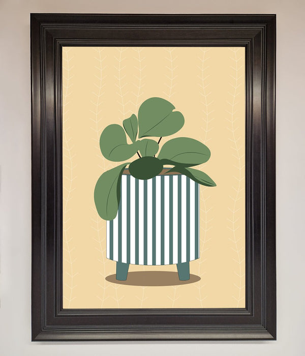 Striped Potted Plant Framed Wall Art - Hi Society