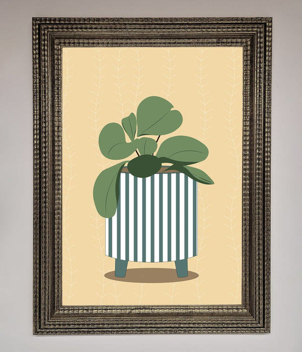 Striped Potted Plant Framed Wall Art - Hi Society