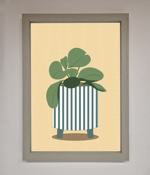 Striped Potted Plant Framed Wall Art - Hi Society