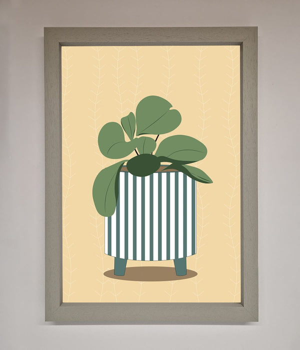Striped Potted Plant Framed Wall Art - Hi Society