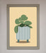 Striped Potted Plant Framed Wall Art - Hi Society