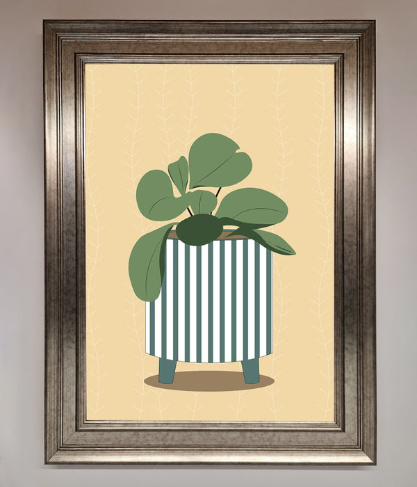 Striped Potted Plant Framed Wall Art - Hi Society