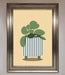 Striped Potted Plant Framed Wall Art - Hi Society
