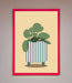 Striped Potted Plant Framed Wall Art - Hi Society