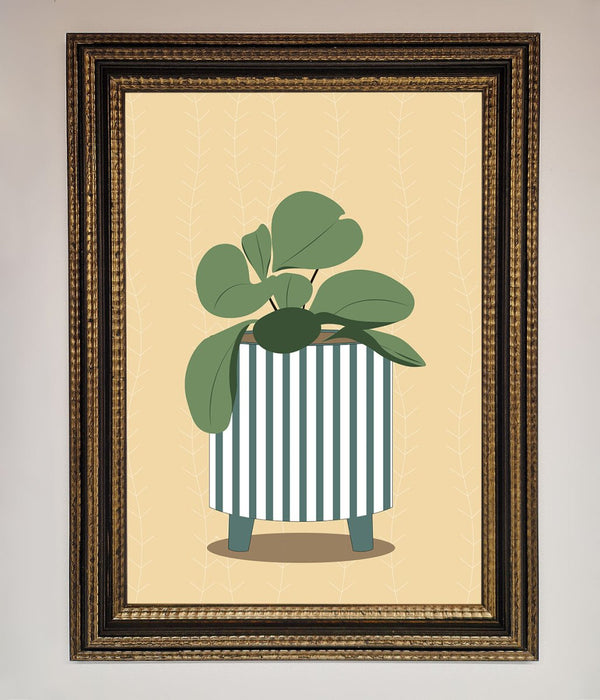 Striped Potted Plant Framed Wall Art - Hi Society