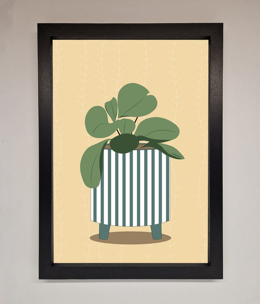 Striped Potted Plant Framed Wall Art - Hi Society