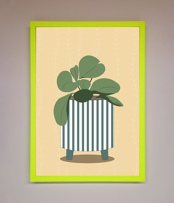 Striped Potted Plant Framed Wall Art - Hi Society