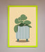 Striped Potted Plant Framed Wall Art - Hi Society