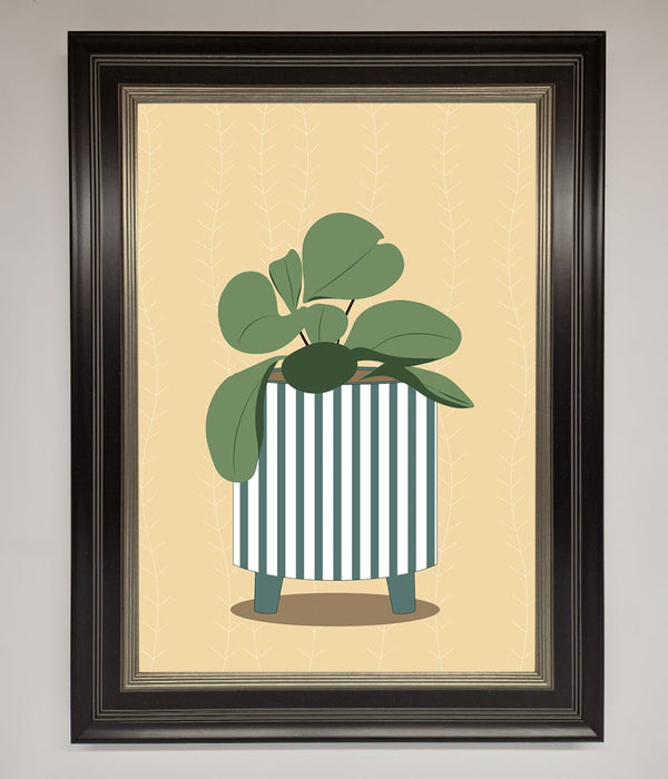 Striped Potted Plant Framed Wall Art - Hi Society