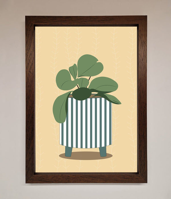 Striped Potted Plant Framed Wall Art - Hi Society
