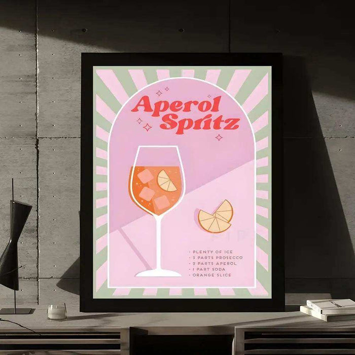 Sunset Aperol Spritz Print - z2 / 10x15cm No Frame - Art