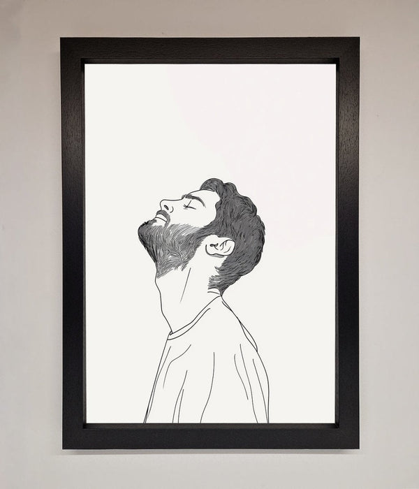 The Man In The Morning Line Art Framed Print - Hi Society
