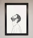 The Man In The Morning Line Art Framed Print - Hi Society