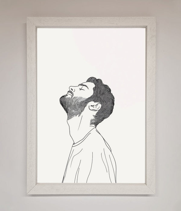 The Man In The Morning Line Art Framed Print - Hi Society