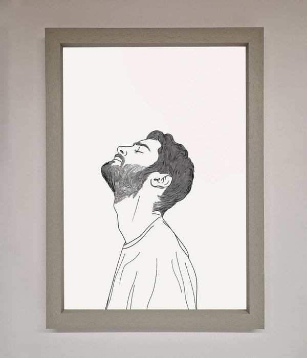 The Man In The Morning Line Art Framed Print - Hi Society