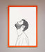 The Man In The Morning Line Art Framed Print - Hi Society
