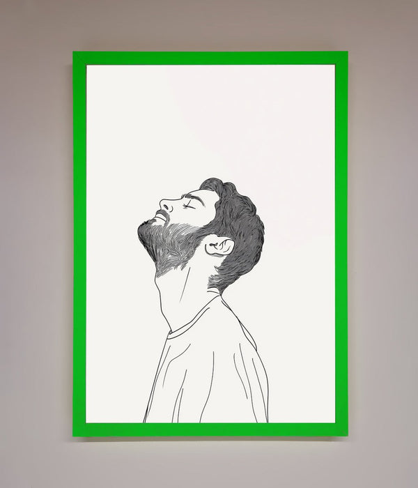 The Man In The Morning Line Art Framed Print - Hi Society
