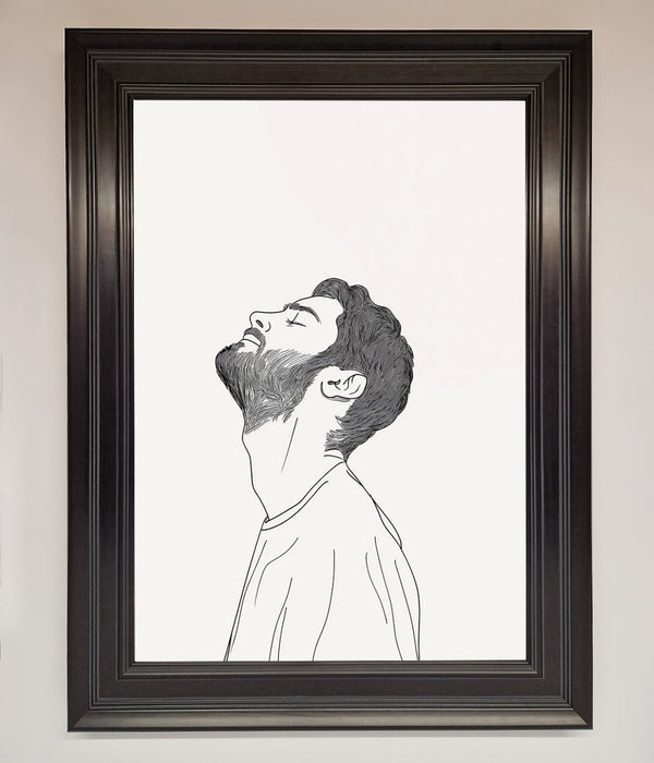 The Man In The Morning Line Art Framed Print - Hi Society