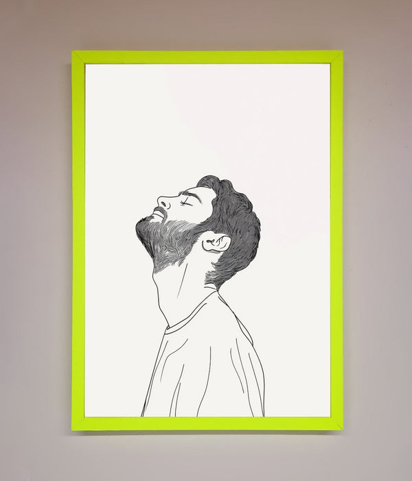 The Man In The Morning Line Art Framed Print - Hi Society