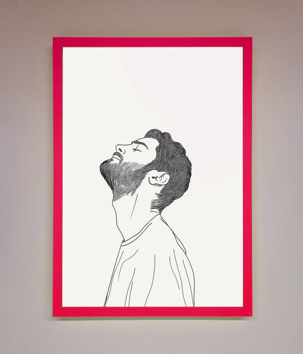 The Man In The Morning Line Art Framed Print - Hi Society