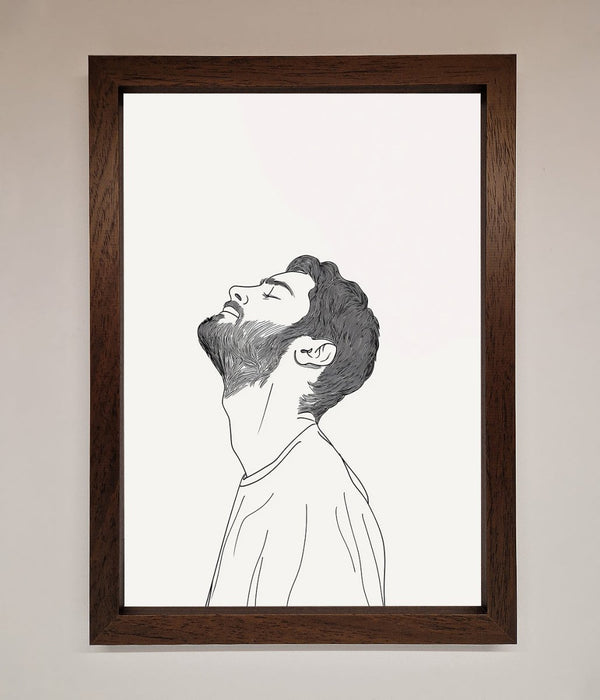 The Man In The Morning Line Art Framed Print - Hi Society
