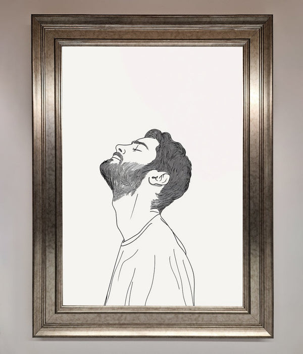 The Man In The Morning Line Art Framed Print - Hi Society