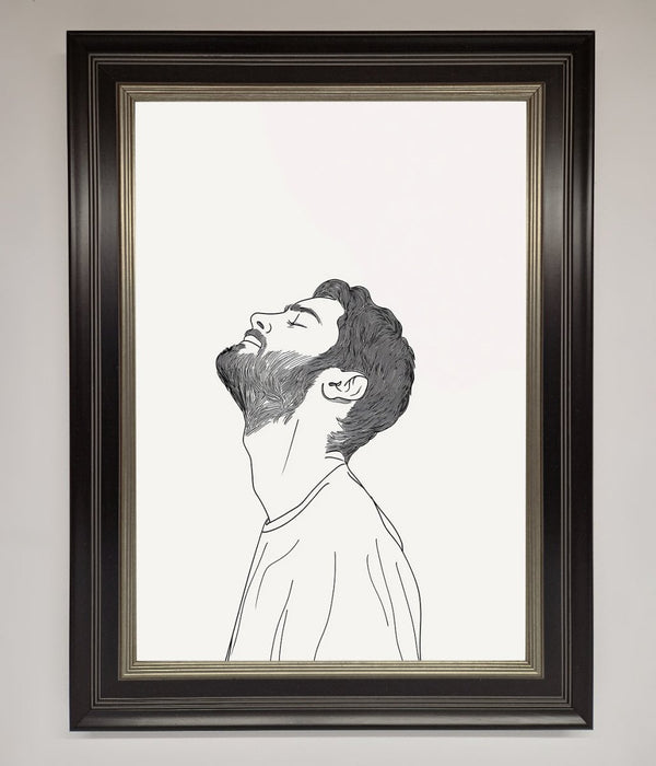 The Man In The Morning Line Art Framed Print - Hi Society
