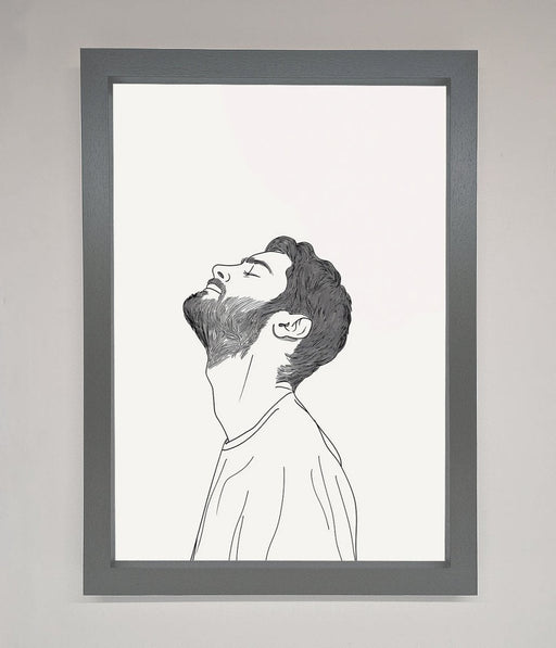The Man In The Morning Line Art Framed Print - Hi Society