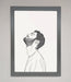 The Man In The Morning Line Art Framed Print - Hi Society