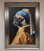 The Pug With The Pearl Earring Framed Print - Hi Society