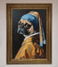 The Pug With The Pearl Earring Framed Print - Hi Society