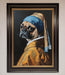 The Pug With The Pearl Earring Framed Print - Hi Society