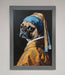 The Pug With The Pearl Earring Framed Print - Hi Society