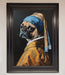 The Pug With The Pearl Earring Framed Print - Hi Society