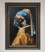 The Pug With The Pearl Earring Framed Print - Hi Society